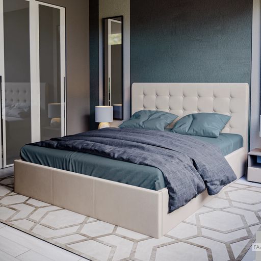 Кровать с подъёмным механизмом «Эва», бежевая